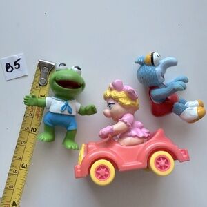 Muppet Babies McDonald’s Happy Meal Toys Kermit, Piggy in her car & Gonzo